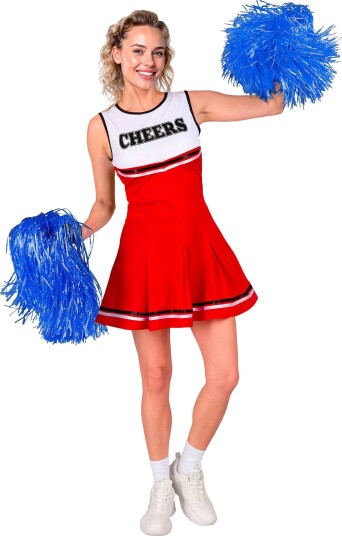 Widmann Cheerleader Kjole Rød Kostyme Medium 22392