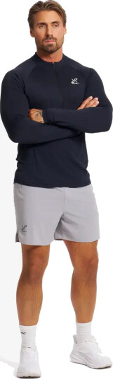 Revolutionrace Herre Overdeler Langermede skjorter Force Light Half zip Top Herre Black 2XL