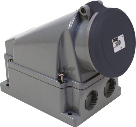 Garo Stikkontakt Ui 463-5 S + Ru IP44, 5-Polet, 63 A Svart, 5 H