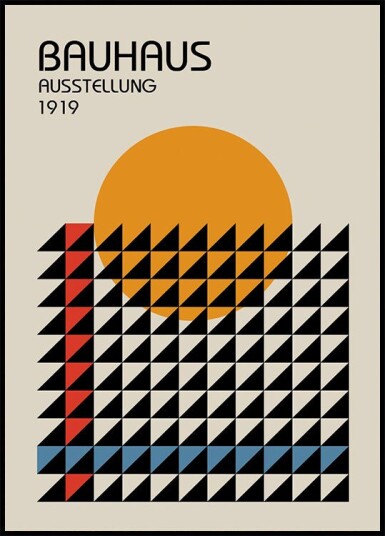 Bauhaus Exhibition Plakat Plakat / 40x50cm