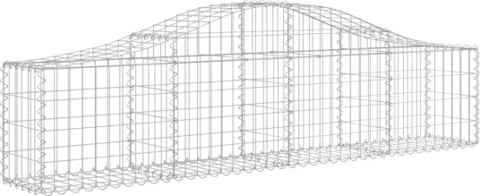 vidaXL Gabionkurver buede 5 stk 200x30x40/60 cm galvanisert jern