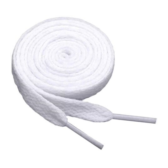 Flat skolisser 120 cm Hvit Flat skolisser 120 cm Hvit
