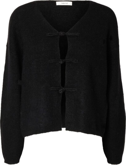 Selected Slwlulu Ls Duffle Knit Cardigan BLACK XXL