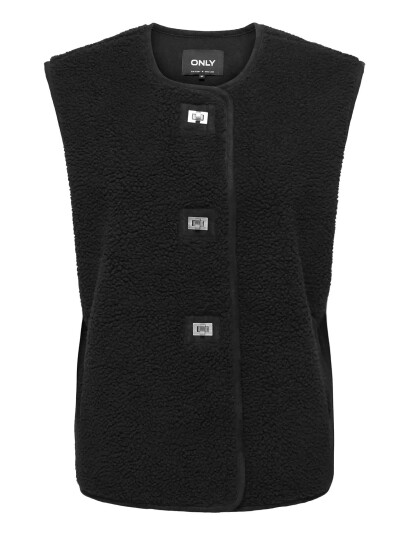 ONLY Onlwendy Teddy Waistcoat Otw Black M ONLY Onlwendy Teddy Waistcoat Otw Black M