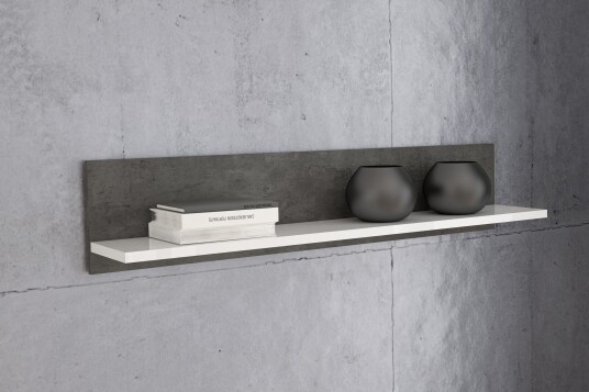 Vegghylle Belchin 22x125 cm Grå/Hvit