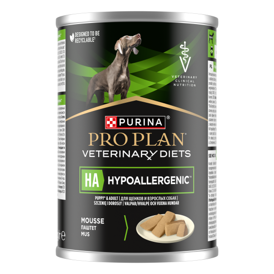 Pvd Canine Ha Hypoallergenic Mousse 400 G X 12 Hund Hundefôr Purina Pro Plan Veterinary Diets