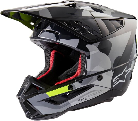 Alpinestars S-M5 Rover 2 2024 Motocross Hjelm M Svart Grå Gul Alpinestars S-M5 Rover 2 2024 Motocross Hjelm M Svart Grå Gul
