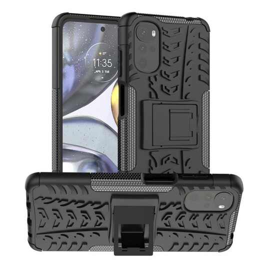 INCOVER Motorola Moto G22 Håndverker Deksel Cool Tyre med Stander - Svart