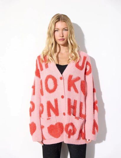 Hunkøn Jenny Knit Cardigan - Pink - S Hunkøn Jenny Knit Cardigan - Pink - S
