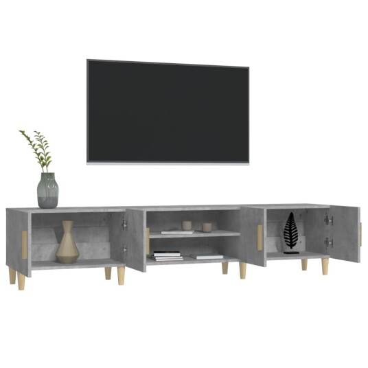 vidaXL TV-benk betonggrå 180x31,5x40 cm konstruert tre