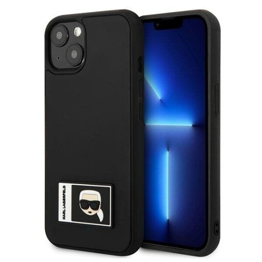 Karl Lagerfeld iPhone 13 Hard Case svart med Ikonisk Patch