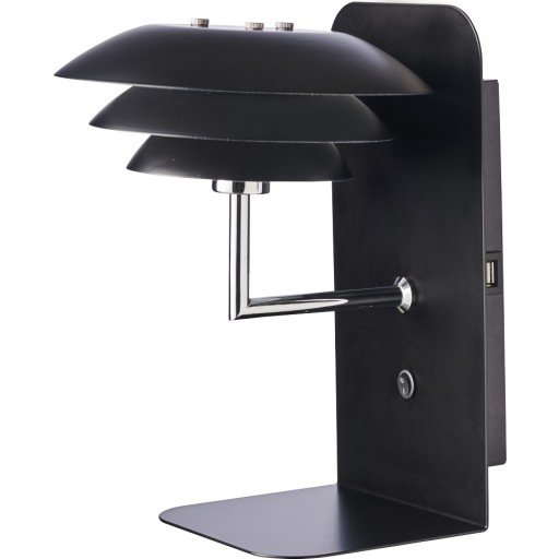 Dyberg Larsen DL20 USB Vegglampe Sort Dyberg Larsen DL20 USB Vegglampe Sort