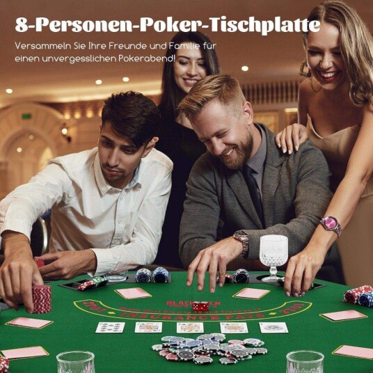 Cwy Pokermatte 120 x 120 cm Texas Holdem pokerbordtrekk sammenleggbart for 8 spillere med drikkeholdere grønne UY10154GN Cwy Pokermatte 120 x 120 cm Texas Holdem pokerbordtrekk sammenleggbart for 8 spillere med drikkeholdere grønne UY10154GN