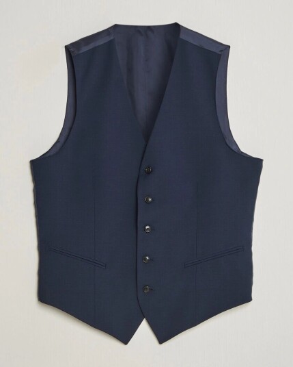 Tiger of Sweden Winston Wool Travel Waistcoat Royal Blue