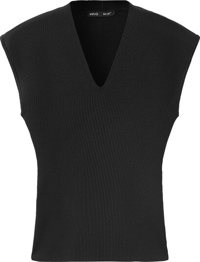 Mango Bluse Top Canelons Svart