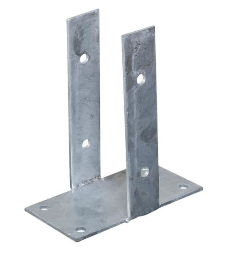 Stolpefot Krifon med Plate 90mm Galvanisert
