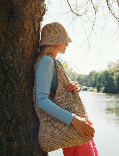 DAY ET Day Crochet Tote Beige 