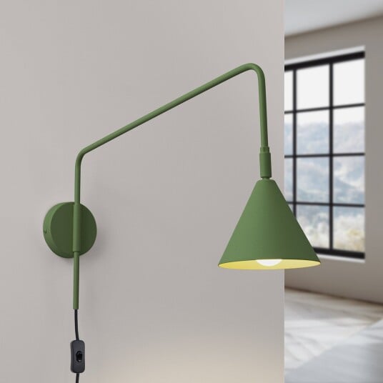 Vegglampe SOLLUX LIGHTING LYS Grønn Stue Metall Skandinavisk 14 30 Grønn