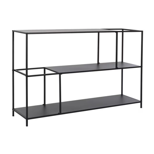 Bokhylla Svart Metall 120 x 30 x 75 cm 1