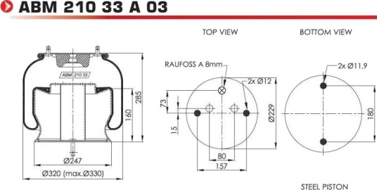 Luftbelg fjæring NEOTEC ABM21033A03