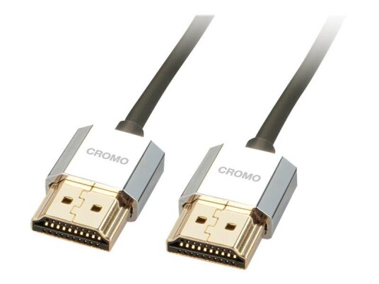 Lindy CROMO Slim HDMI-kabel 1 m med Ethernet - 3D kompatibel