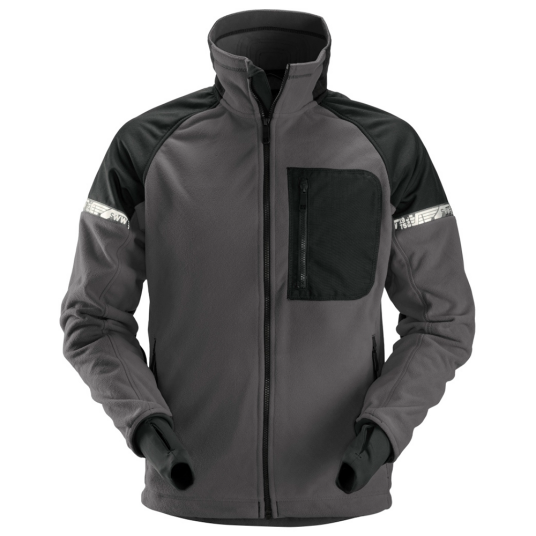 Snickers Workwear 8005 AllroundWork Fleecejakke vindtett, stålgrå/svart Stålgrå/Svart, Klær