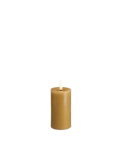 Moods & More LED pillar candle   Melted Honey mustard   49x100 mm
