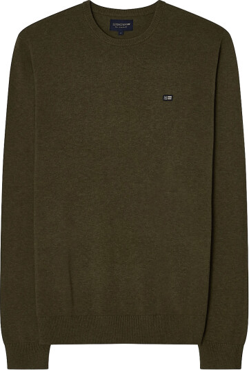 Lexington Clothing Cotton Crew Knitted Sweater   Khaki green   L