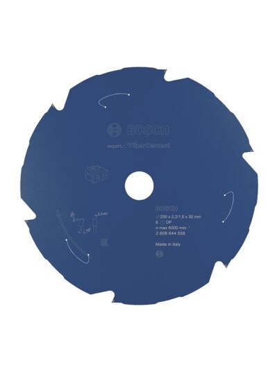 Bosch Expert for Fibre Cement-sirkelsagblader for batteridrevne sager 250x2,2/1,6x30 T6