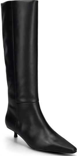 Calvin Klein Kitten Heel High Boot Lth Black 41 x 41