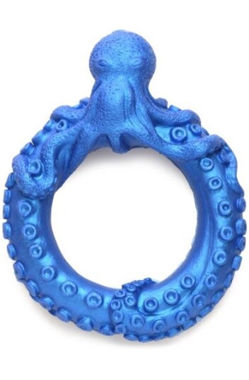Xr Brands Poseidon's Octo-Ring Silicone Cock Ring Blue