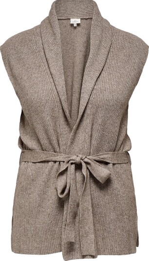 Only Carmakoma Vest Carkatia Sl Rib Wrap Vest Knt Grå Only Carmakoma Vest Carkatia Sl Rib Wrap Vest Knt Grå