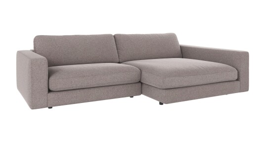 Rowico Home Duncan 3 seters sofa med sjeselong H Greige Brenda 7 258 x 150 x 78 cm Beige