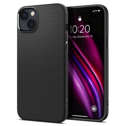 Spigen Liquid Air Mobildeksel til iPhone 14 - Matt Svart