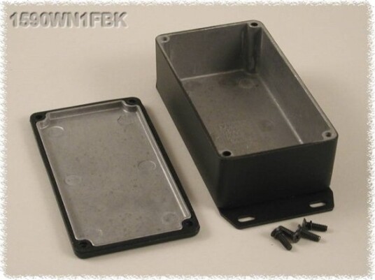 Hammond Electronics 1590WNFBK 121 × 66 × 40 mm Aluminium Sort Kabinett
