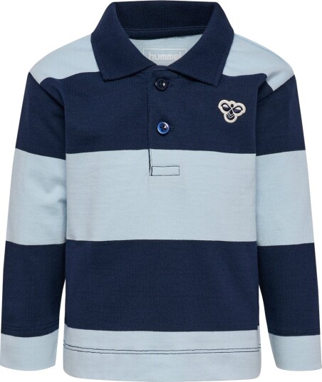 Hummel Mini Loose stripe polo shirt dress blues 110 Hummel Mini Loose stripe polo shirt dress blues 110