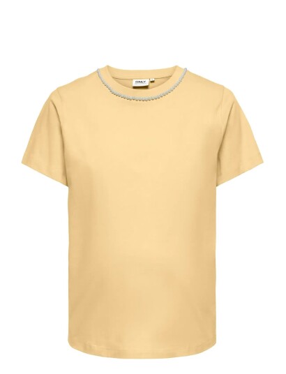 Only Maternity Olmchelsea S/S Emb Top Box Jrs Yellow S