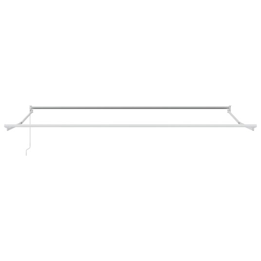 Manuell uttrekkbar markiseramme Hvit 4 x 2 m Aluminium