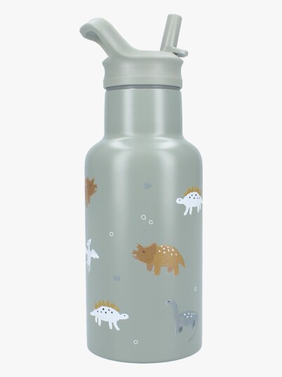 Kidzroom Stainless Steel Vannflaske 350 ml Small Talk Grønn