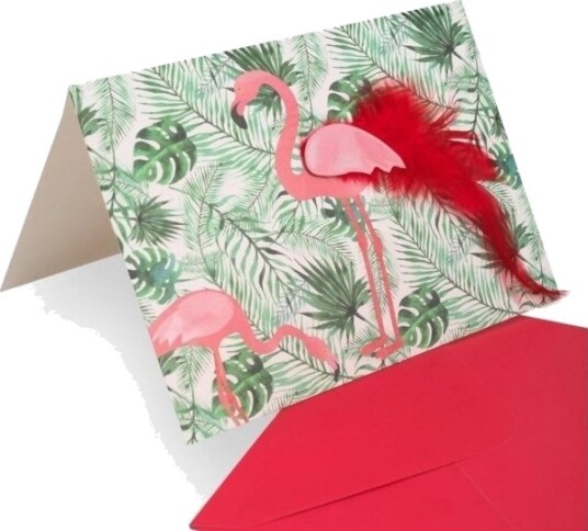 Fresh Karnet B6 Mnsg 18122812 Klistremerke Flamingo