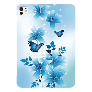 iPad Pro 13 2024/2025 Stilig Ultra-Slim TPU-deksel Blå Sommerfugl