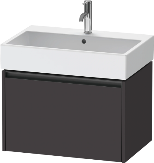 Duravit Ketho.2 Servantskap 1 Skuff 684x460 mm Grafitt Matt