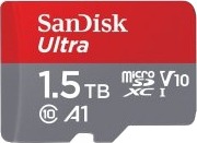 SanDisk Ultra - Flashminnekort (microSDXC til SD-adapter inkludert) - 1.5 TB - A1 / UHS Class 1 / Class10 - microSDXC UHS-I