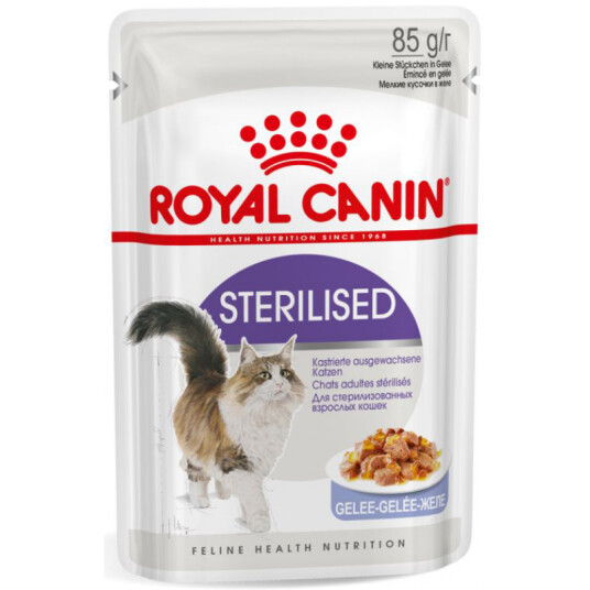 Royal Canin Sterilised Gelé for Katter 12 x 85 g - Voksenfôr for Kastrerte Katter