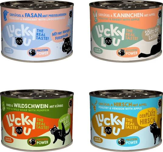 Lucky Lou våtfôr Voksen Mix II Wild Mix 4 sorter 24 x 200 g