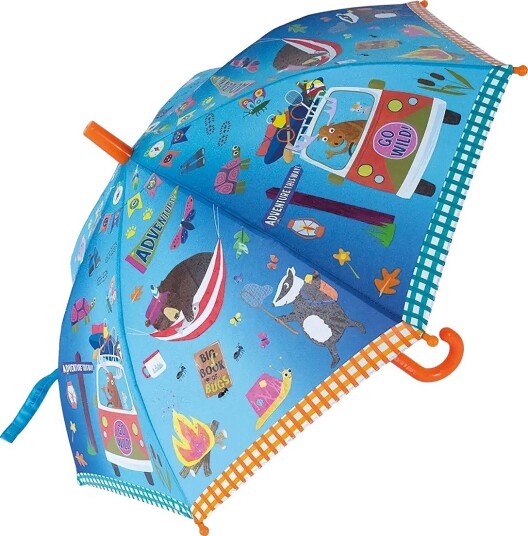 Floss & Rock Adventure Colour Changing Umbrella - BLUE - 66X5X5