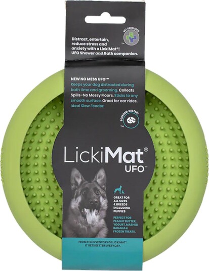 Lickimat Ufo Slikkematte Med Kanter Grønn
