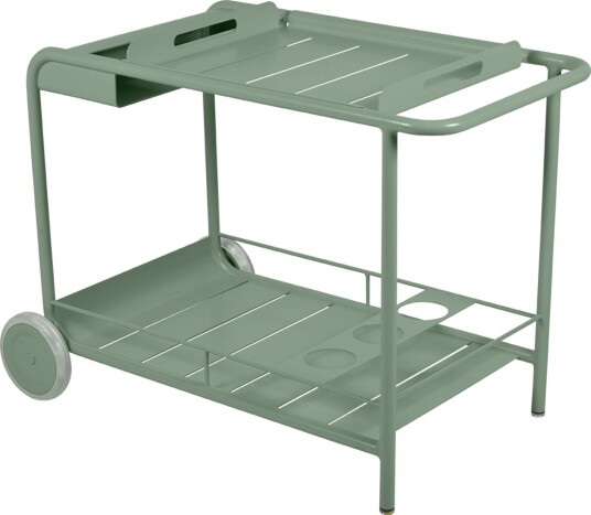 Fermob   Luxembourg Side Bar / Trolley Bar Pesto   Utendørs Småbord Og Sidebord   Frédéric Sofia   Grønn   Metall