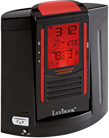Lexibook Humidifier Vekkeklokke Black/Red
