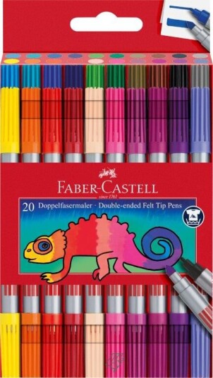 Faber Castell Tusj Faber Dobbelt Tykk Tynn 20 Pk Faber Castell Tusj Faber Dobbelt Tykk Tynn 20 Pk